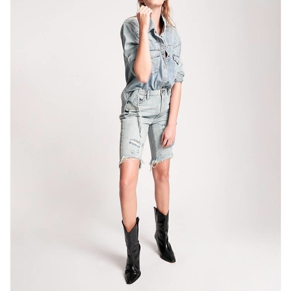 One Teaspoon Salty Dog Cut Off Trucker Shorts